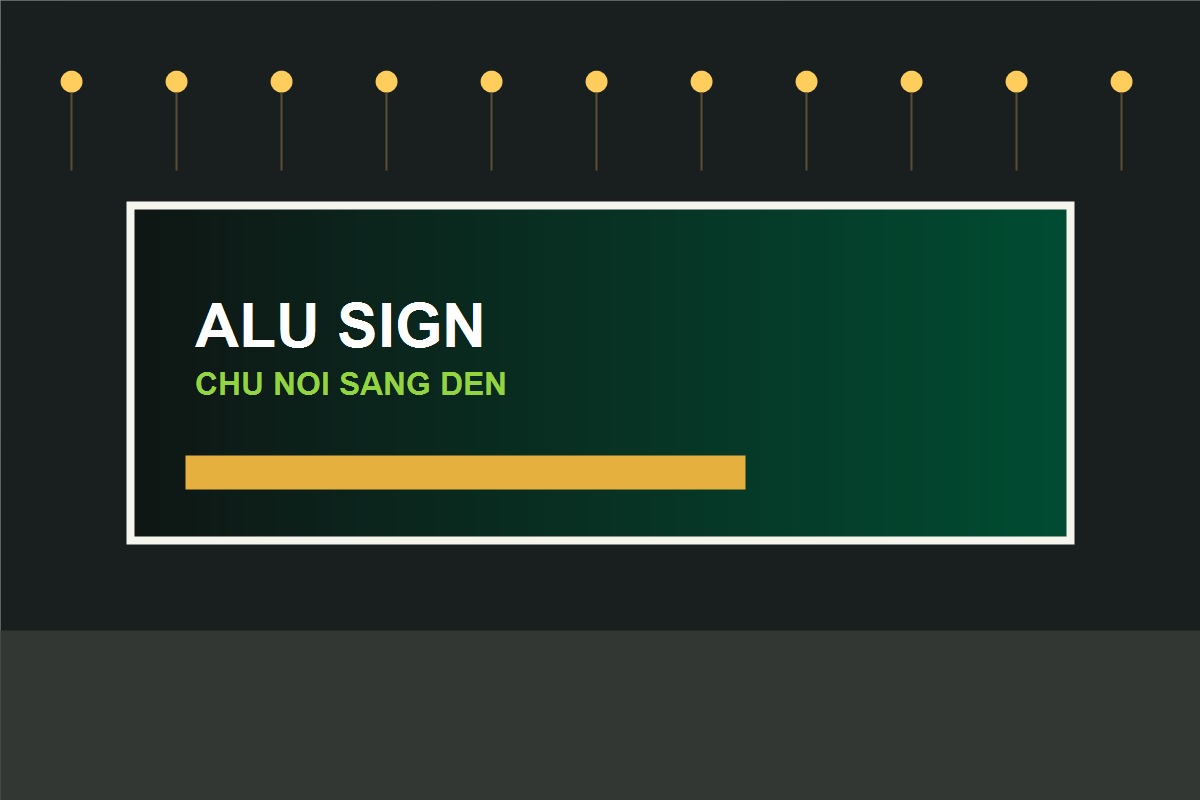 Bảng hiệu alu chữ nổi